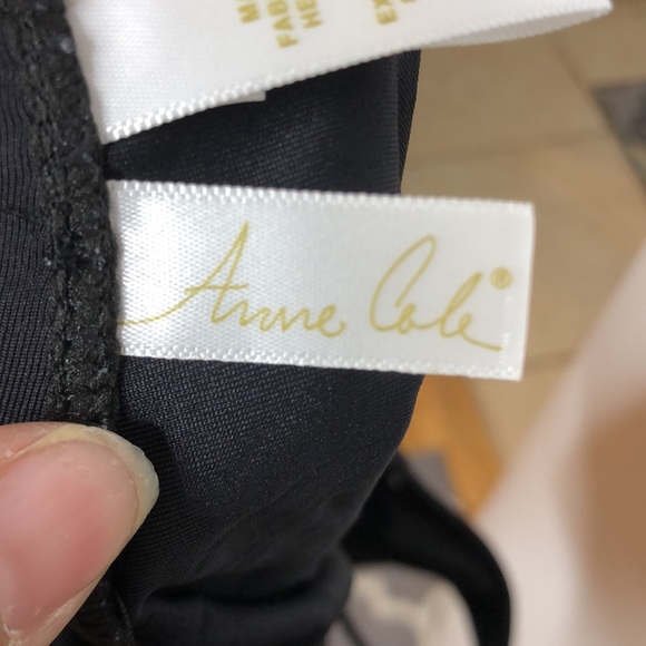 NWT Anne Cole Engineered Lace Back One Piece - Black Floral SIZE 14 PLUS SIZE - Picture 7 of 9